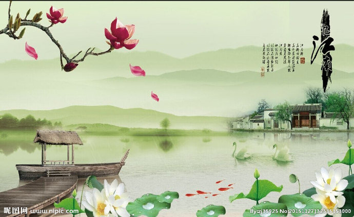 G江南风景图背景
