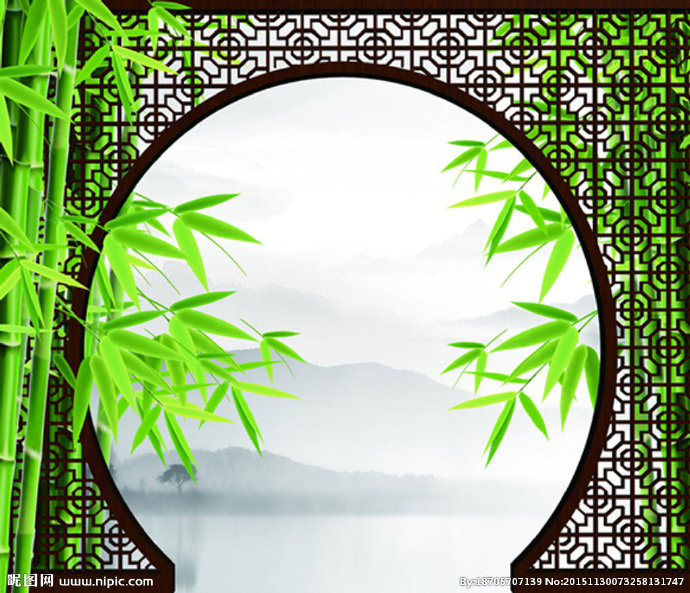 G3D竹子背景墙