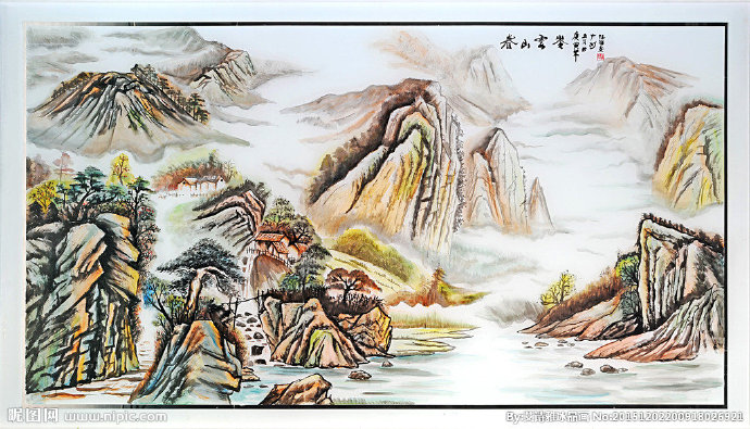 G春山云岭背景墙