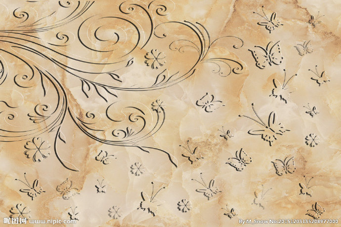 G石纹花藤蝴蝶背