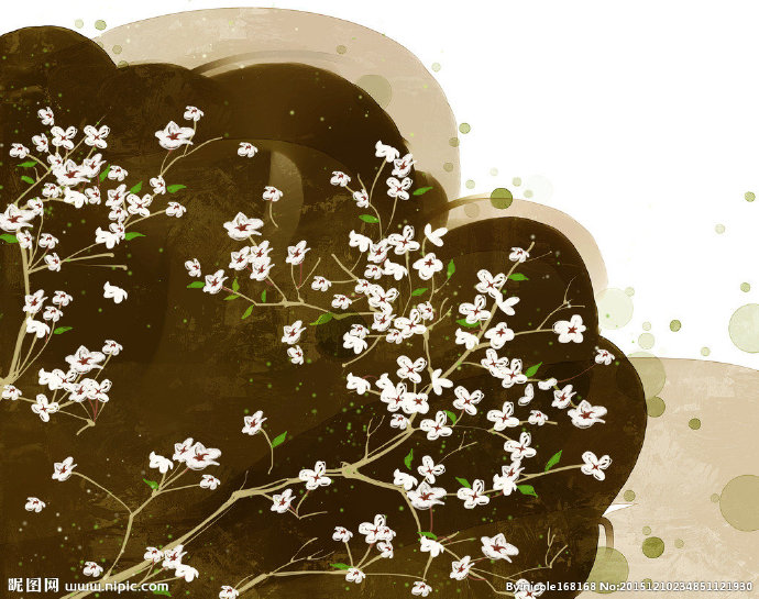 G梦幻时尚水彩花