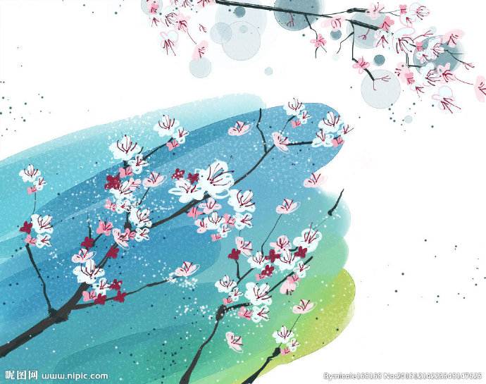 G梦幻时尚水彩花