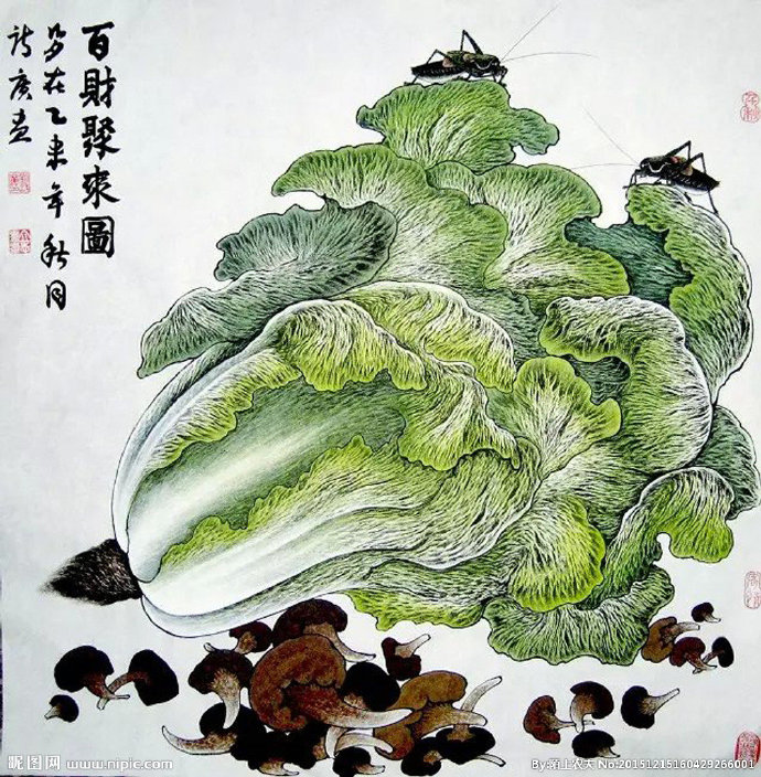 G蔬菜手绘背景墙