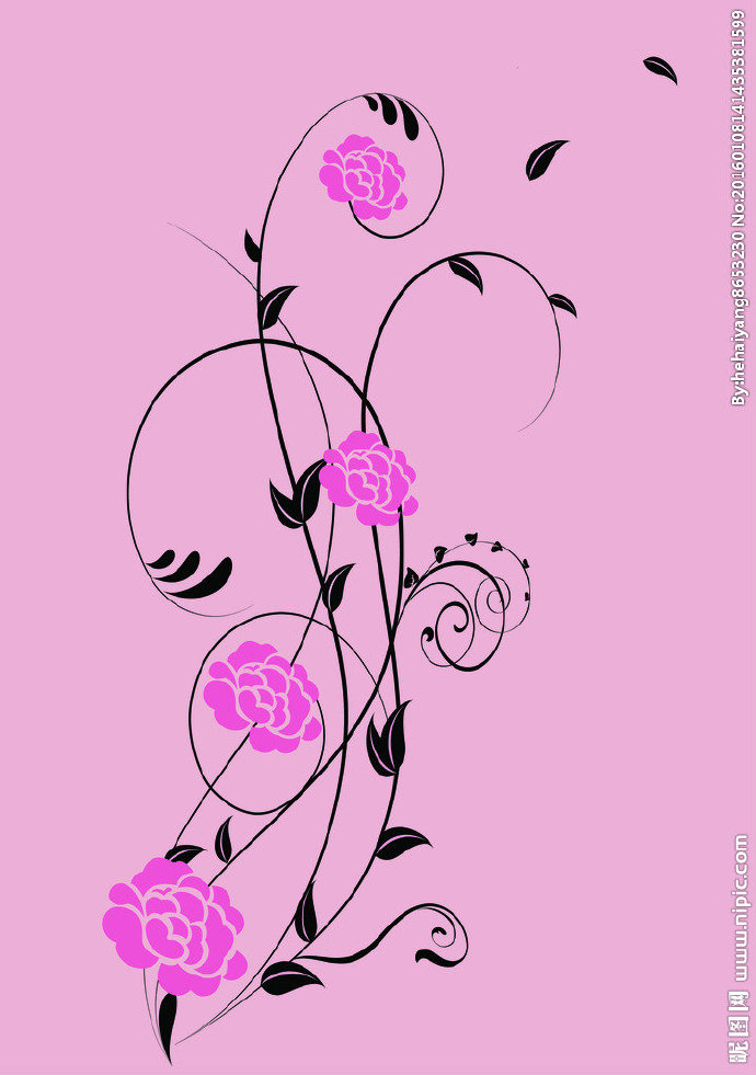 G玫瑰花藤背景背