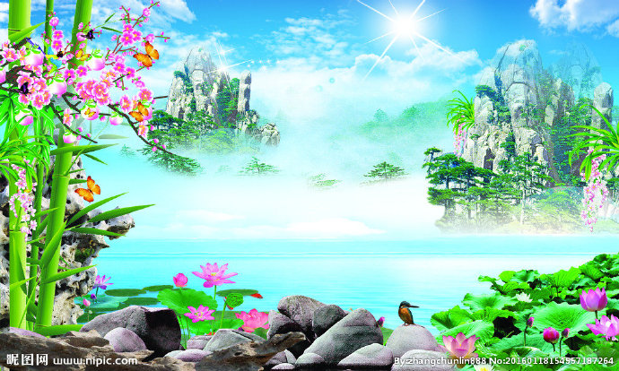 G风景背景墙风景