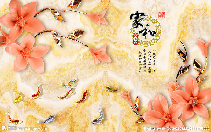 G大理石兰花浮雕