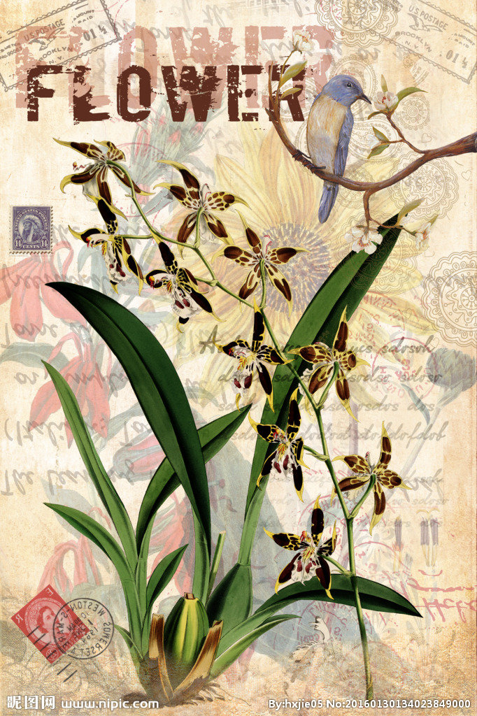 G欧式古典花卉装