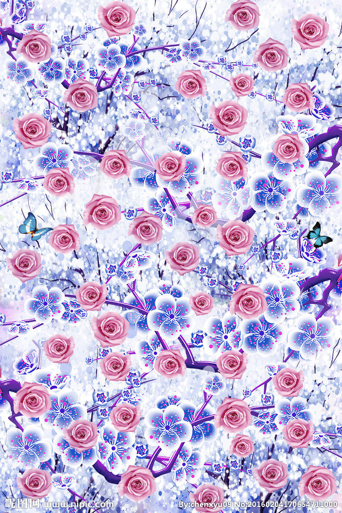 G玫瑰花花卉图案