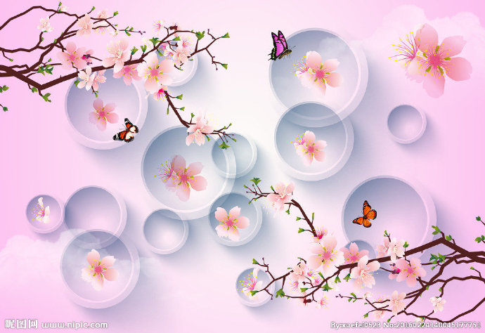 G3D梅花背景墙
