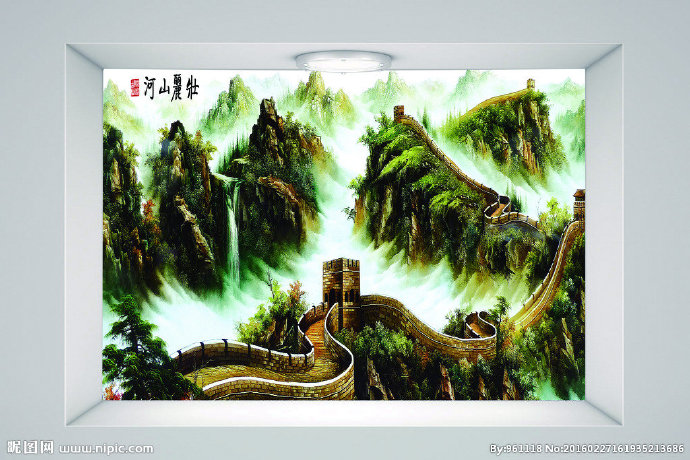 G山水画3D背景