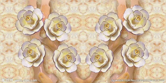 G玉雕花背景墙玉