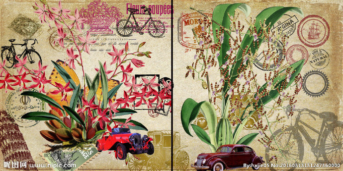 G古典欧式花卉装