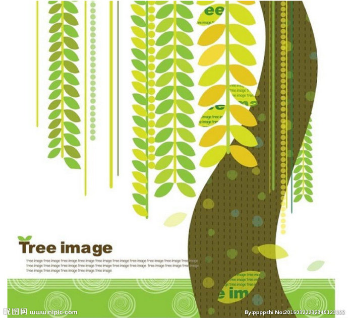 G垂直枝叶的创意