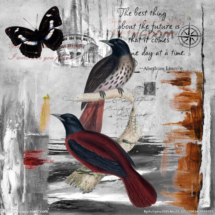 G花鸟装饰画背景