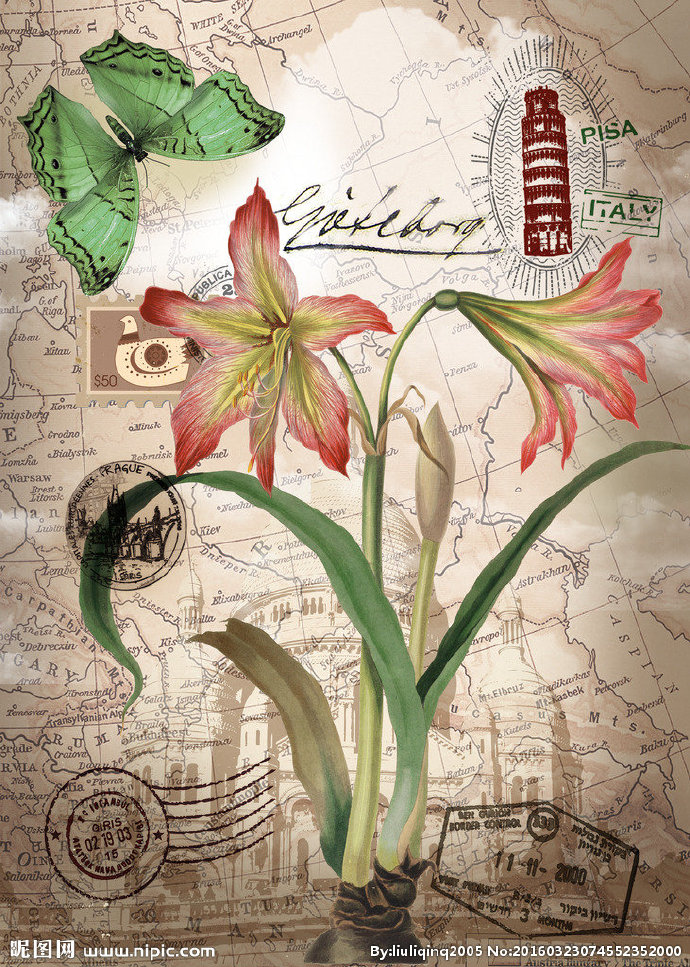 G欧式花卉装饰画