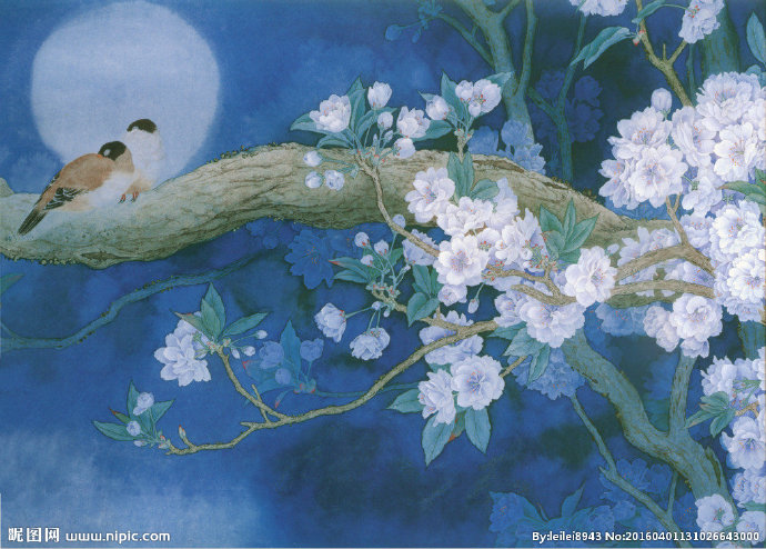 G花鸟壁画背景墙