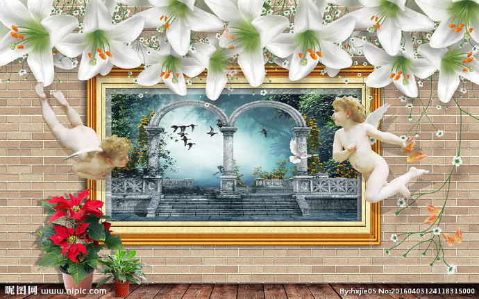 G时尚欧式花卉背