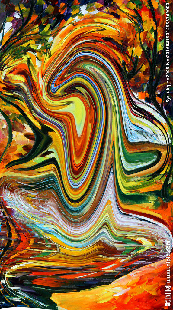 G抽象油画背景墙
