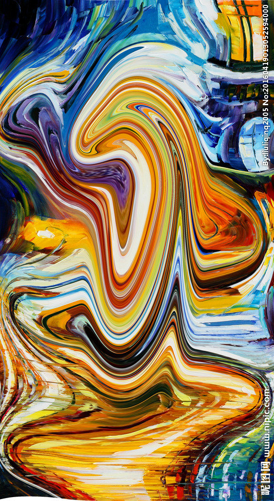 G抽象油画背景墙