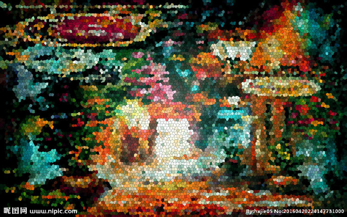 G玻璃晶格油画背