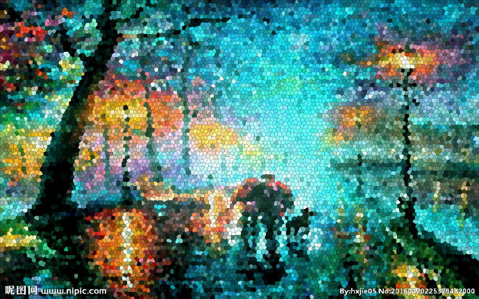 G玻璃晶格油画背