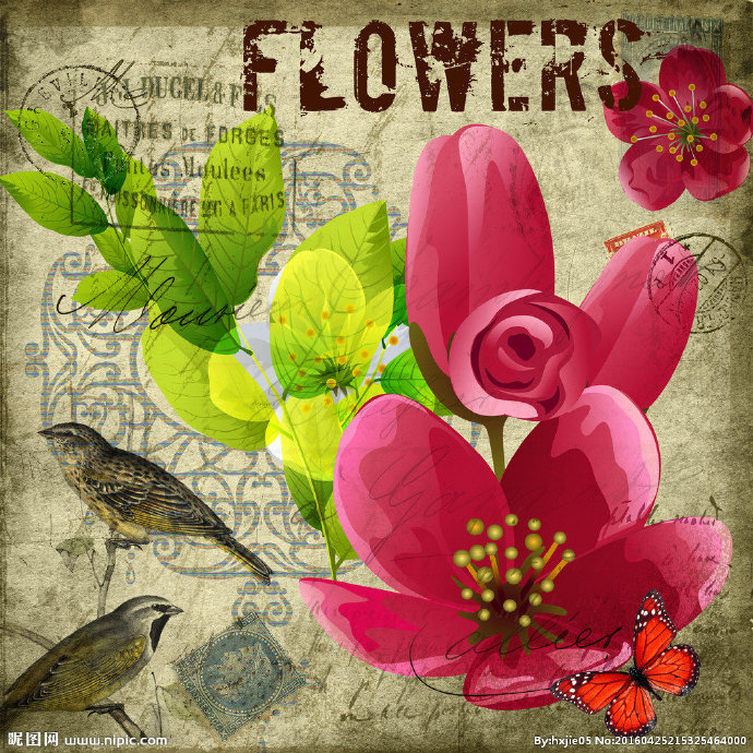 G花鸟装饰画背景