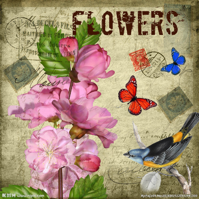 G花鸟装饰画背景