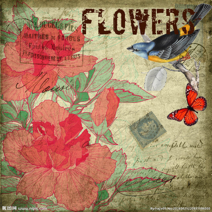 G花鸟装饰画背景