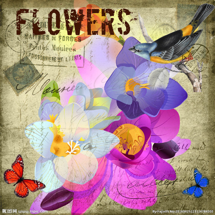 G花鸟装饰画背景