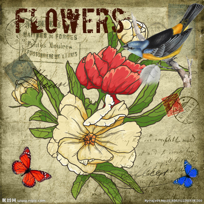 G花鸟装饰画背景