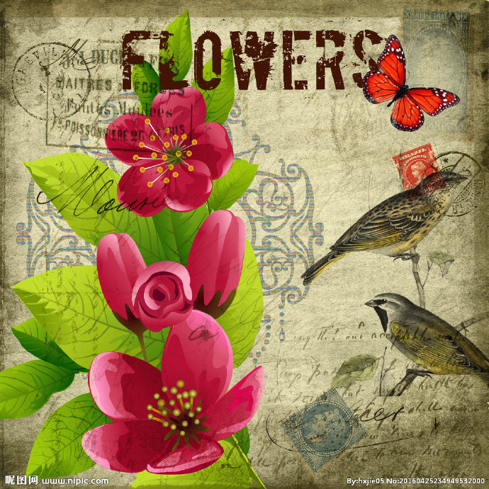 G花鸟装饰画背景