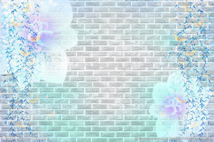 G复古花朵背景墙