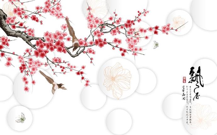 3D立体圆圈背景