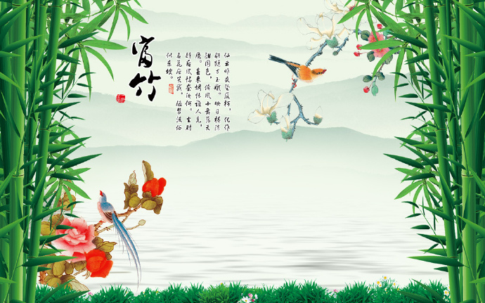 富竹影视墙背景墙