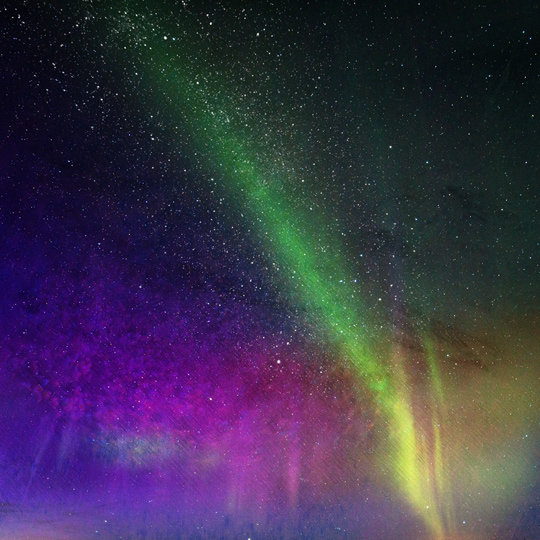 梦幻星空极光背景