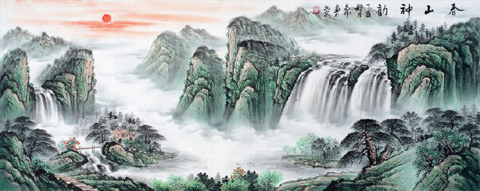春山神韵山水意境