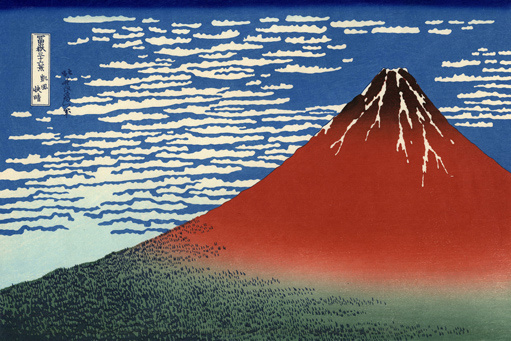 红色的富士山 红