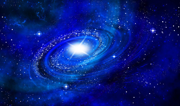 蓝色星空图背景墙