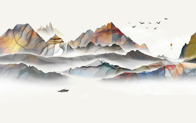 水墨山水画 背景