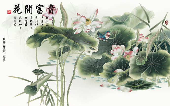 荷塘月色书房客厅