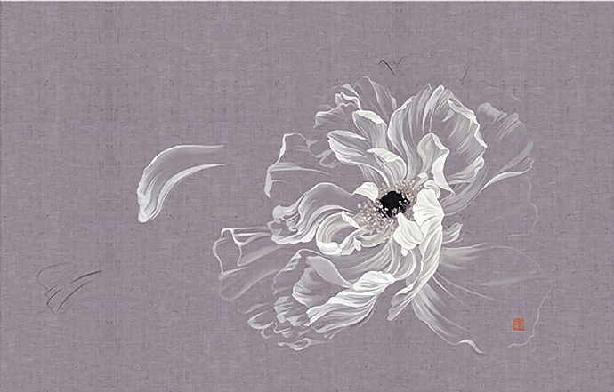 手绘花朵,复古花