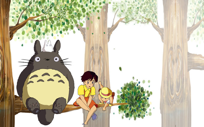 龙猫漫画图片背景