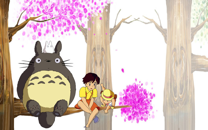 龙猫漫画图片背景