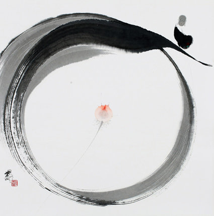 田旭桐禅意水墨画