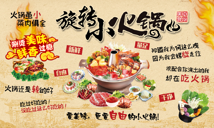 复古中国风旋转小