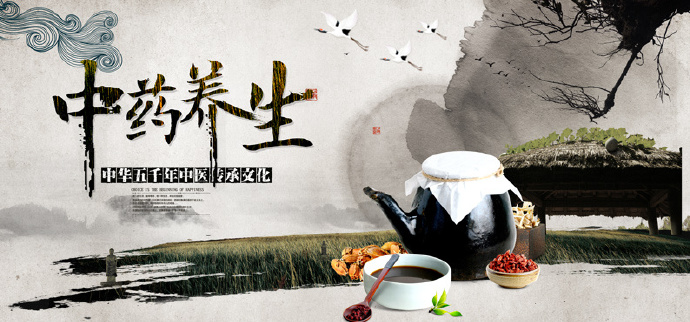 中医传承文化水墨