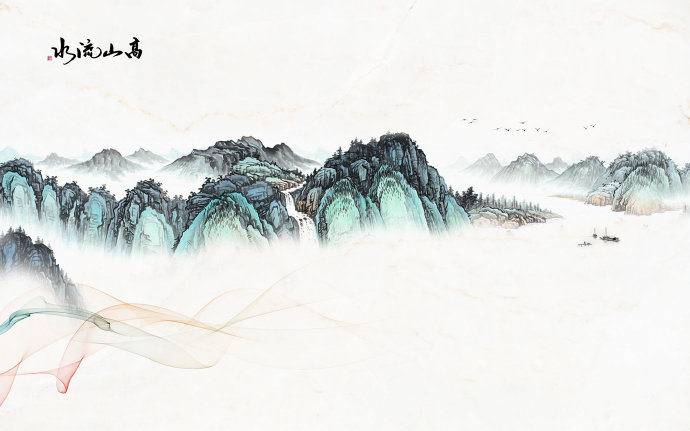 新中式意境抽象线