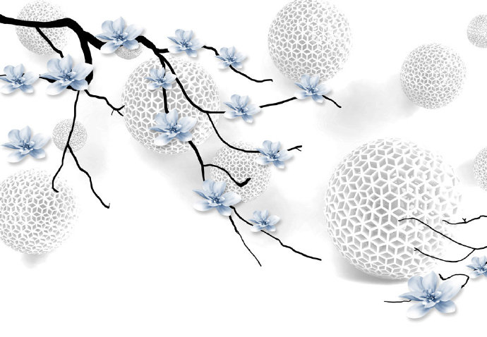 欧式简约树枝白色