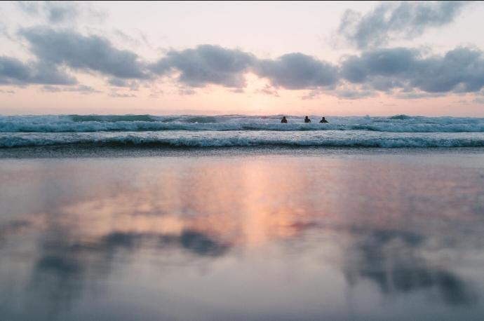 自然风景海边夕阳