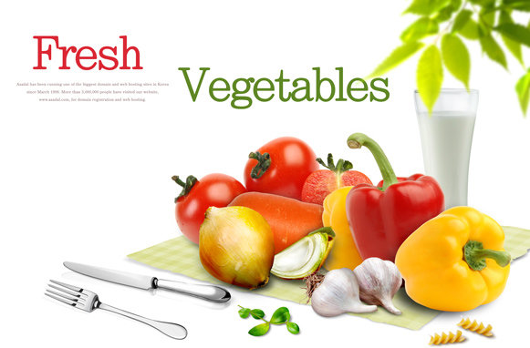 果蔬与牛奶图片背